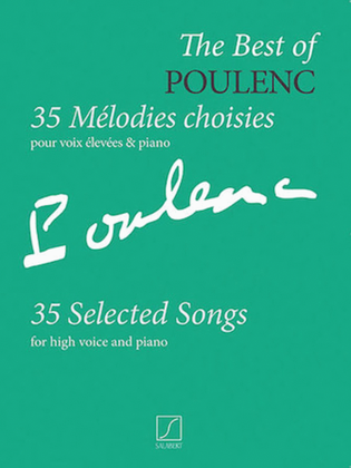 Book cover for The Best of Poulenc – 35 Selected Songs