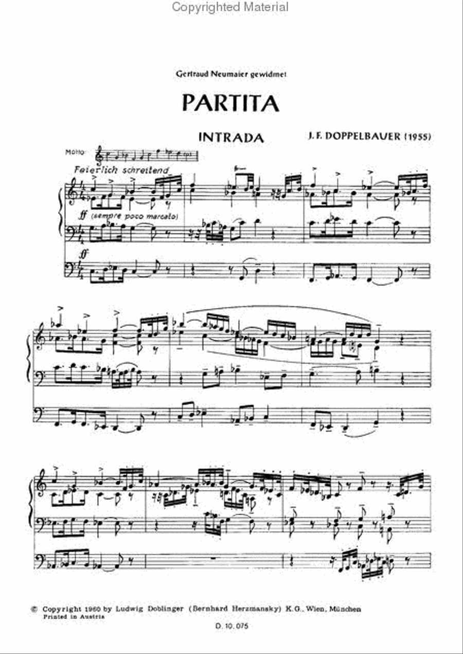 Partita (1955) Organ scores gallery preview page 2