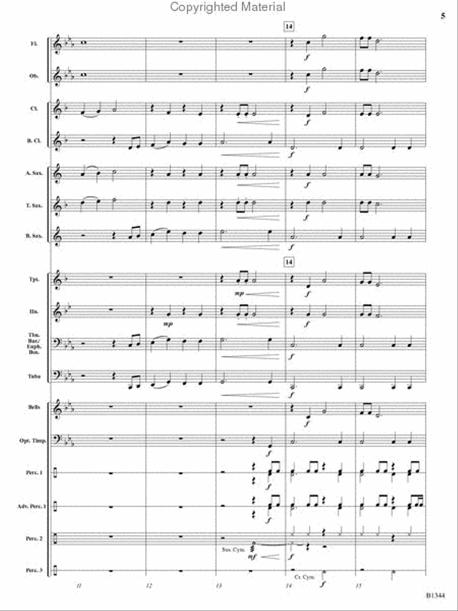 Quest of the Black Knight Concert Band scores gallery preview page 4