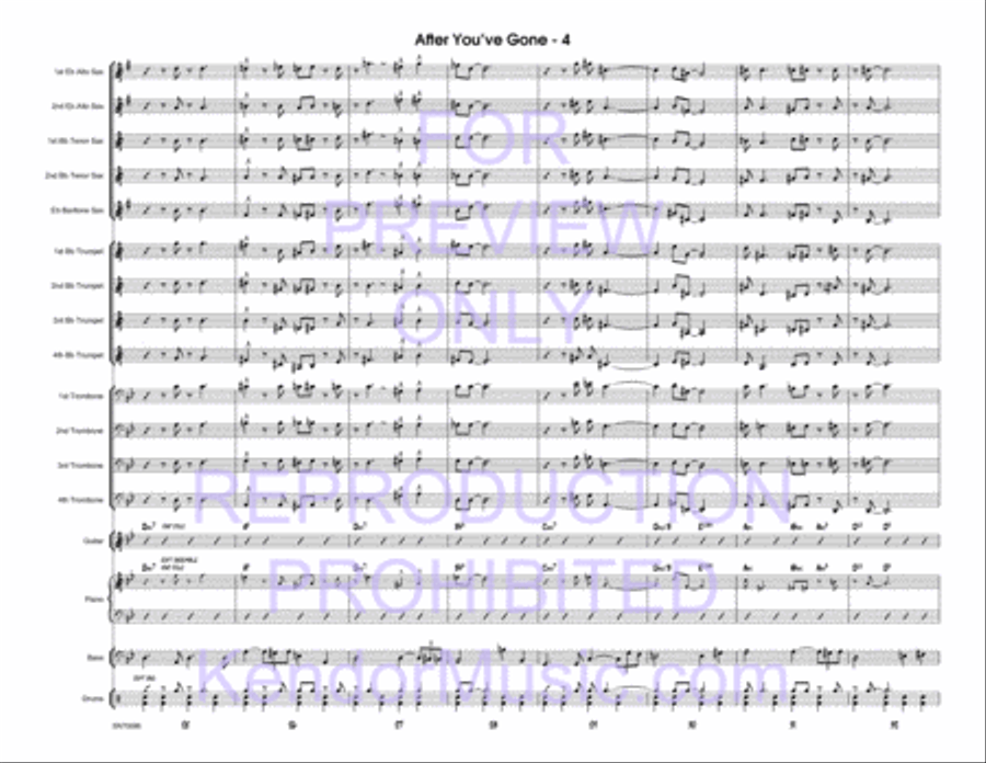 After You've Gone Jazz Ensemble scores gallery preview page 5