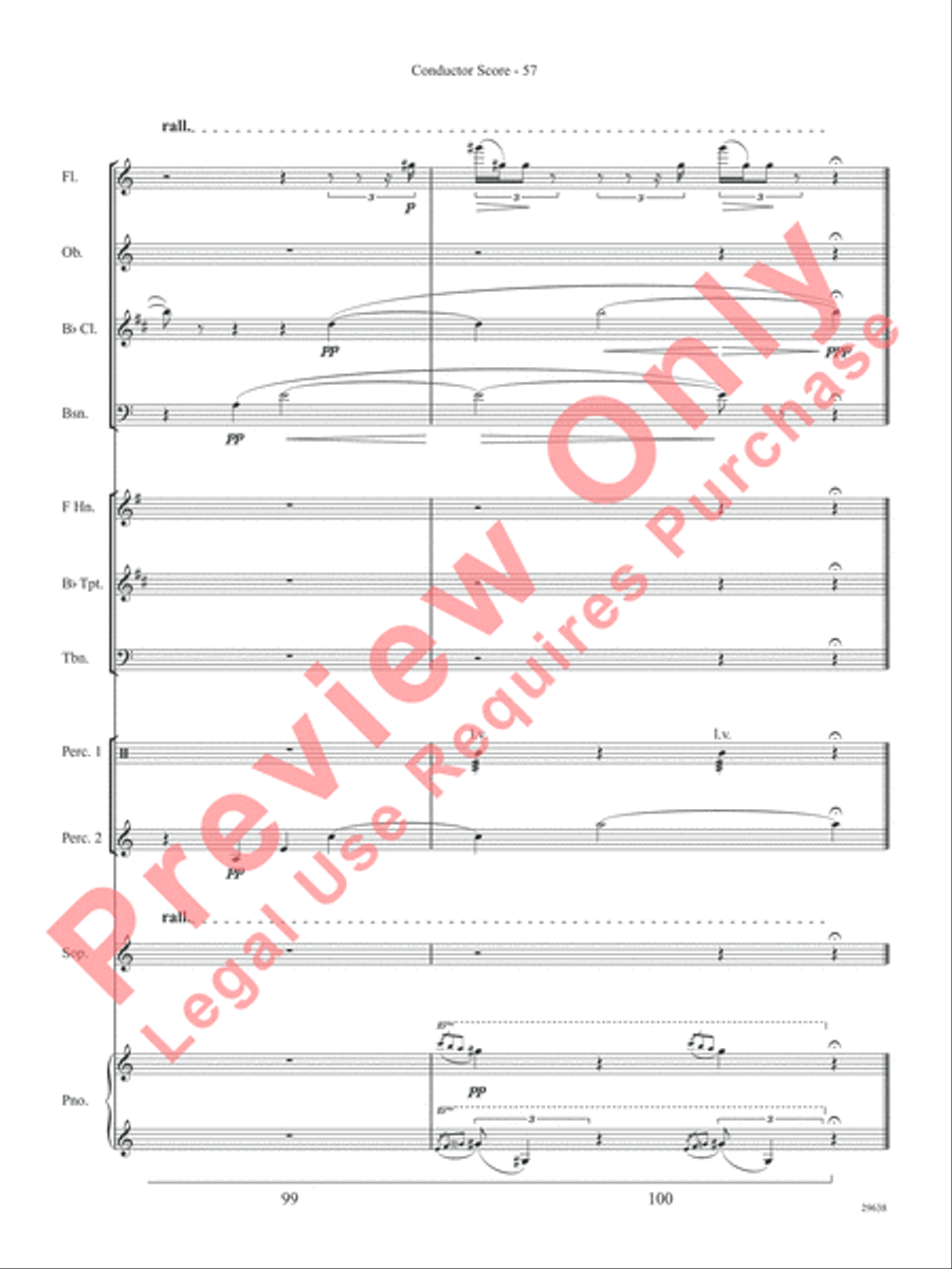 Three Spanish Songs (for Soprano and Wind Ensemble) Concert Band scores gallery preview page 62