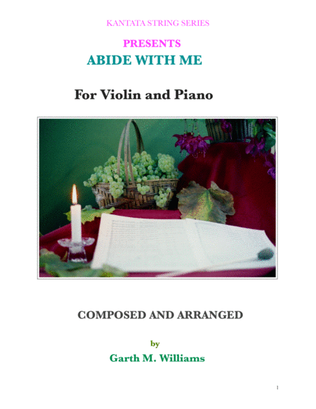 Book cover for ABIDE WITH ME FOR VIOLIN AND PIANO