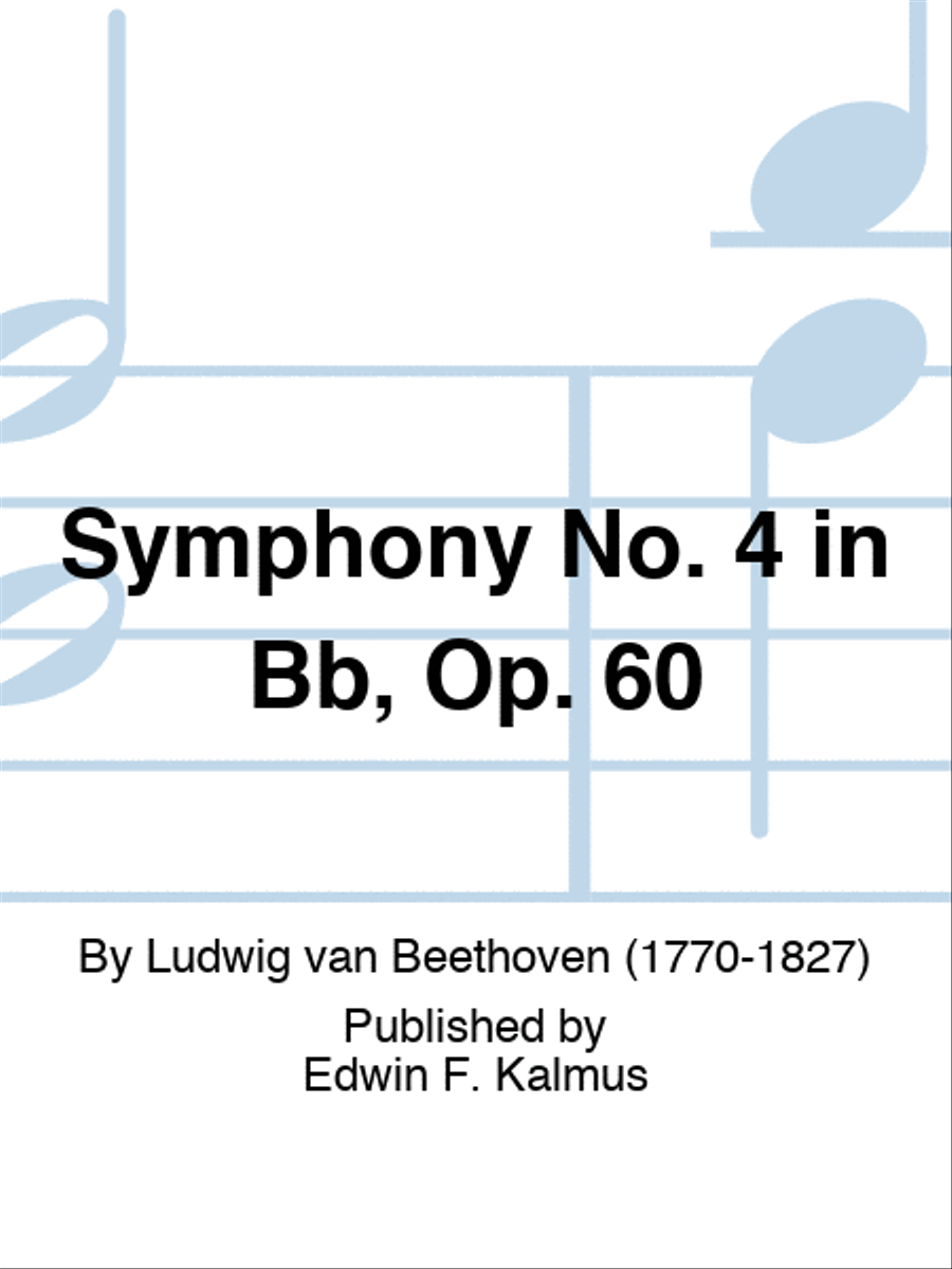 Symphony No. 4 in Bb, Op. 60 Orchestra scores gallery preview page 1