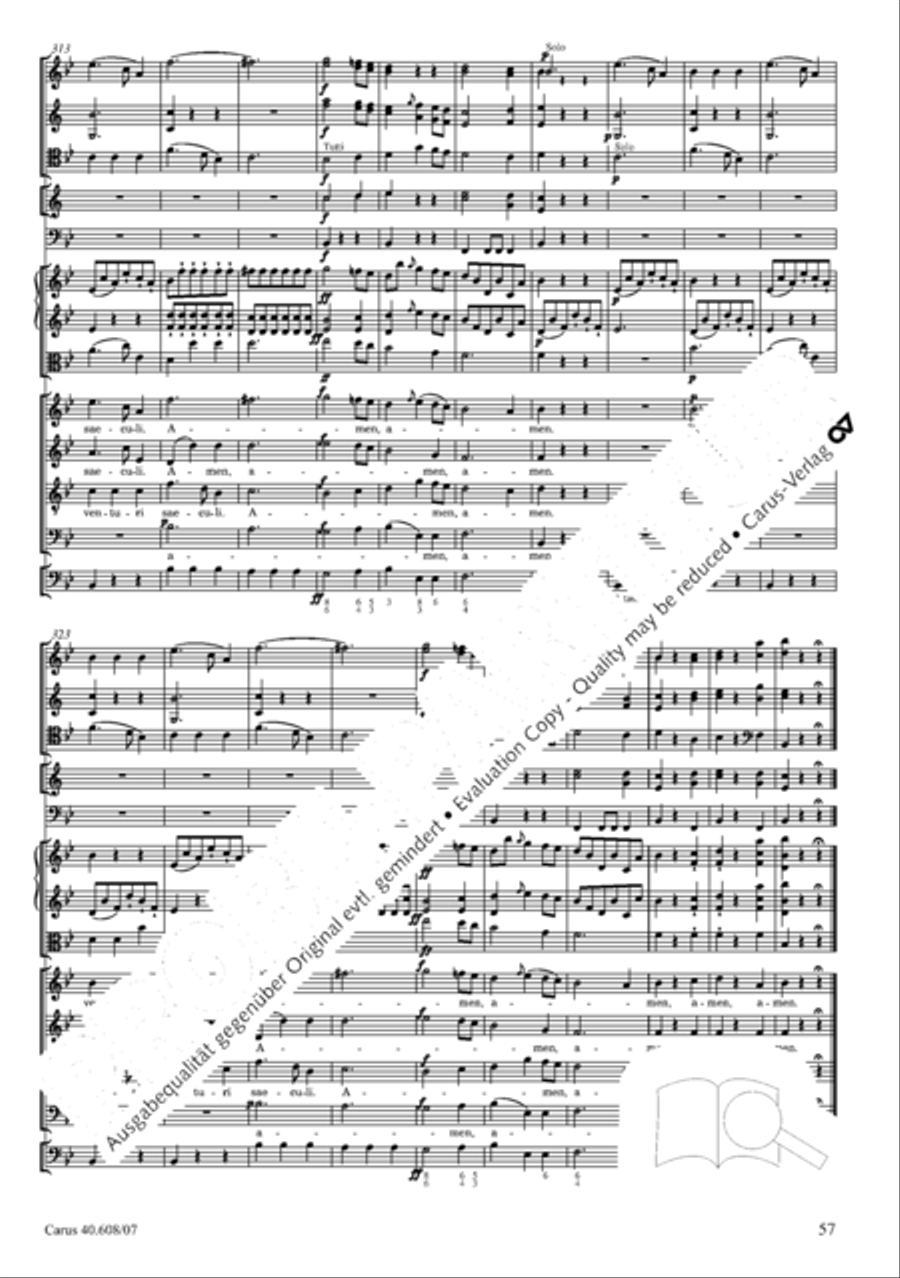 Missa Sancti Bernardi von Offida in B 4-Part scores gallery preview page 72