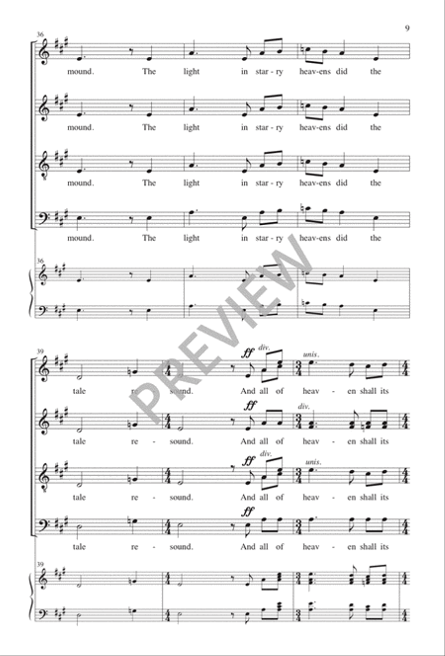 A Babe Was Born on Winter's Night 4-Part scores gallery preview page 10