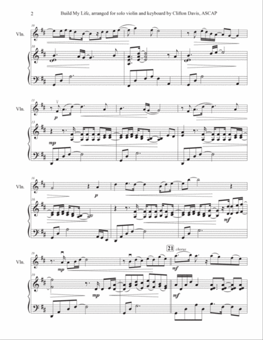 Build My Life Violin Solo scores gallery preview page 3