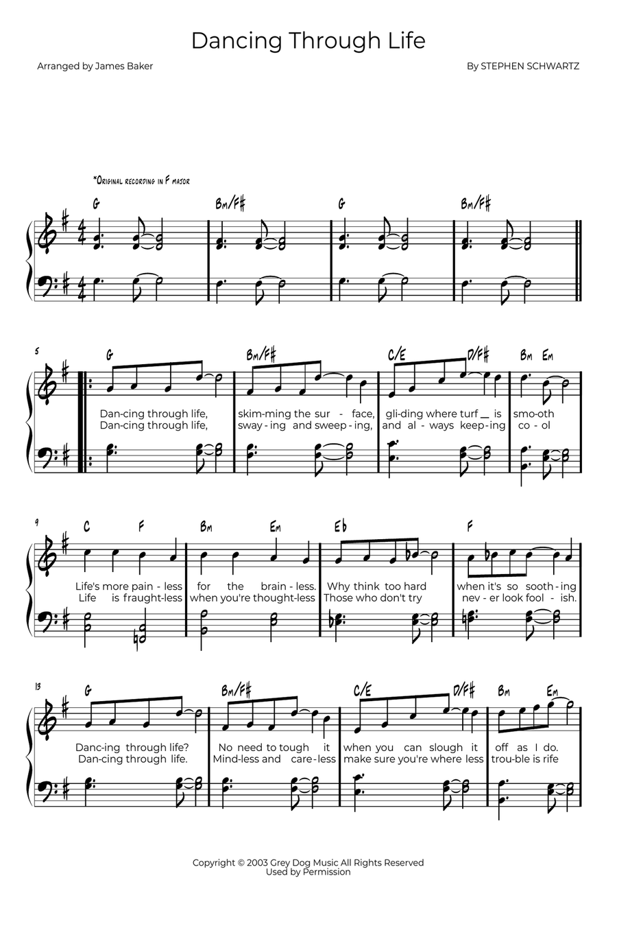 Dancing Through Life Part scores gallery preview page 1