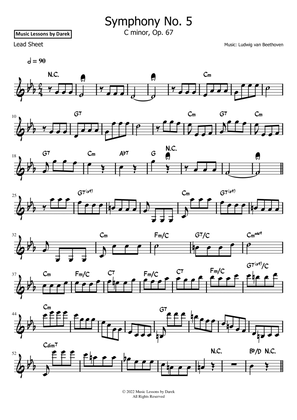 Symphony No. 5 (LEAD SHEET) C minor, Op. 67 [Ludwig van Beethoven]