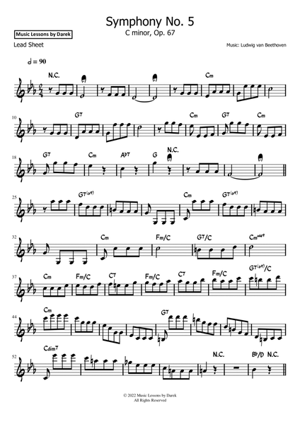 Symphony No. 5 (LEAD SHEET) C minor, Op. 67 [Ludwig van Beethoven] image number null