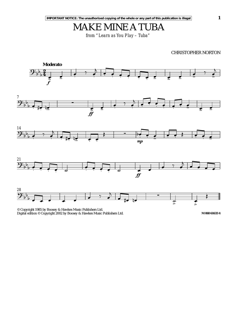 Make Mine A Tuba (from Learn As You Play Tuba)
