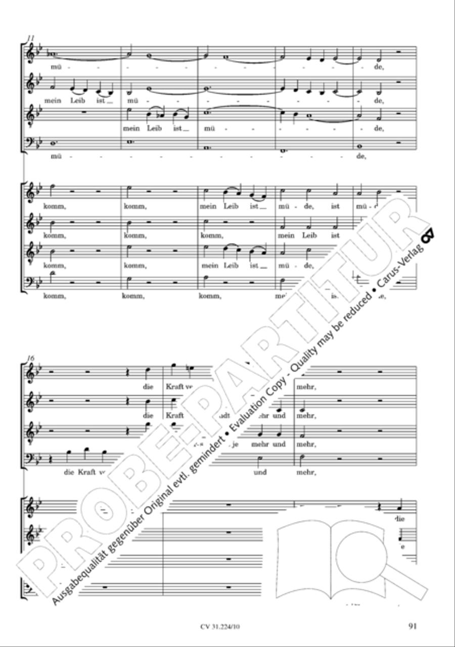 The complete motets (without Bc) Choir scores gallery preview page 98