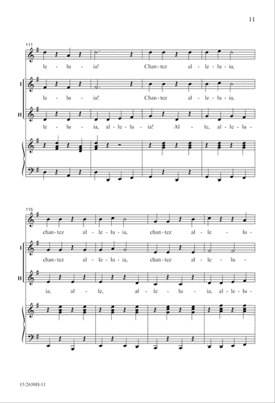 Chantez Alleluia! 2-Part scores gallery preview page 11