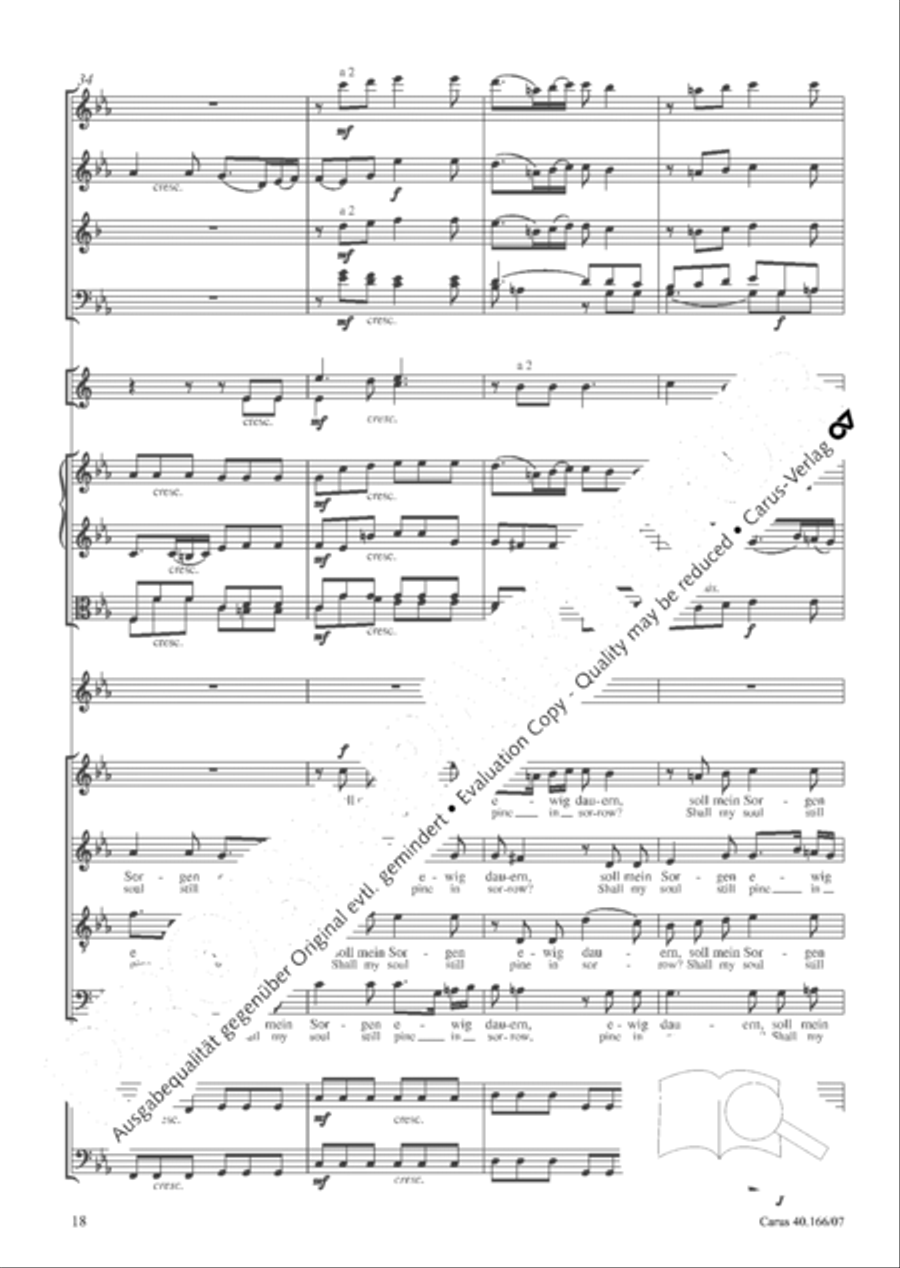 Hymn; Three sacred songs; fugue (Hymne; Drei geistliche Lieder und Fuge) Orchestra scores gallery preview page 19