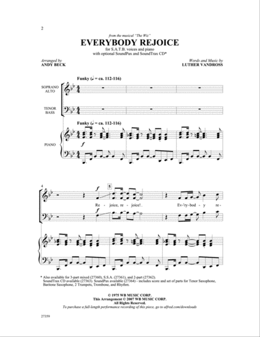 Everybody Rejoice 4-Part scores gallery preview page 2