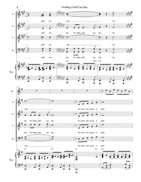 Nothing Gold Can Stay (SATB - Alternate Version) image number null