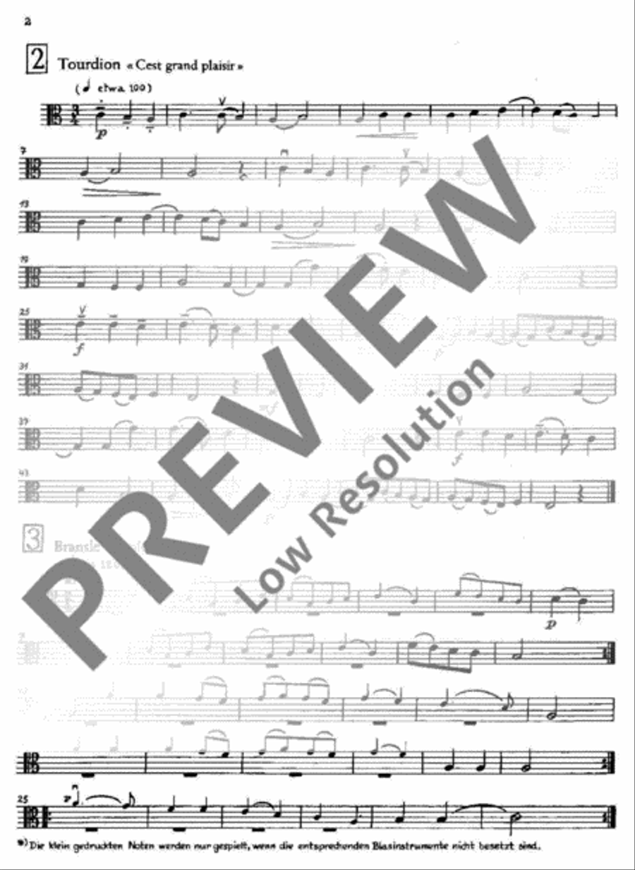 Suite französischer Tänze Viola scores gallery preview page 3