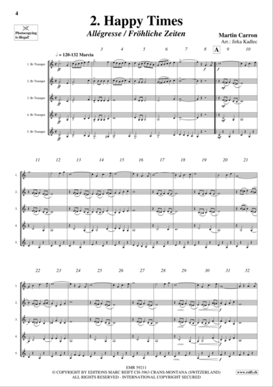 Trumpet Quintet Collection Volume 5 Trumpet scores gallery preview page 4