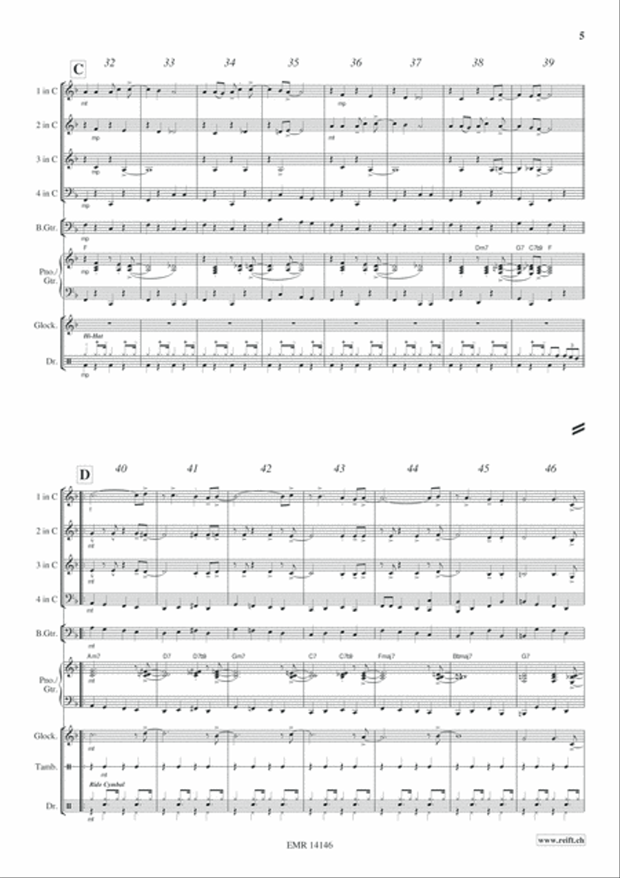 Christmas Glory Woodwind Quartet scores gallery preview page 6