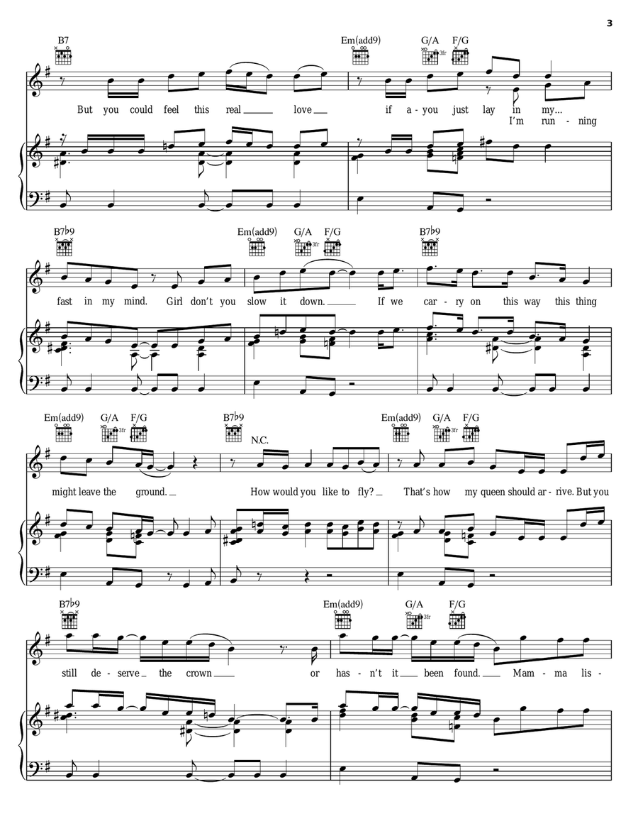 Señorita Piano, Vocal, Guitar scores gallery preview page 3