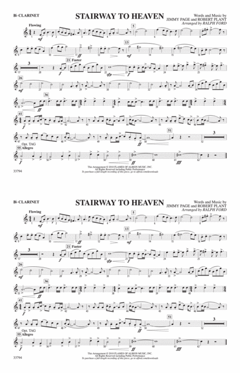 Stairway to Heaven: 1st B-flat Clarinet