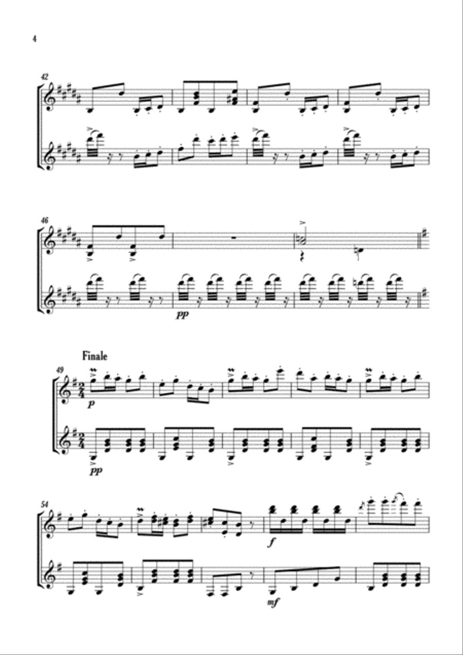 Neujahrs-Polka Classical Guitar scores gallery preview page 4