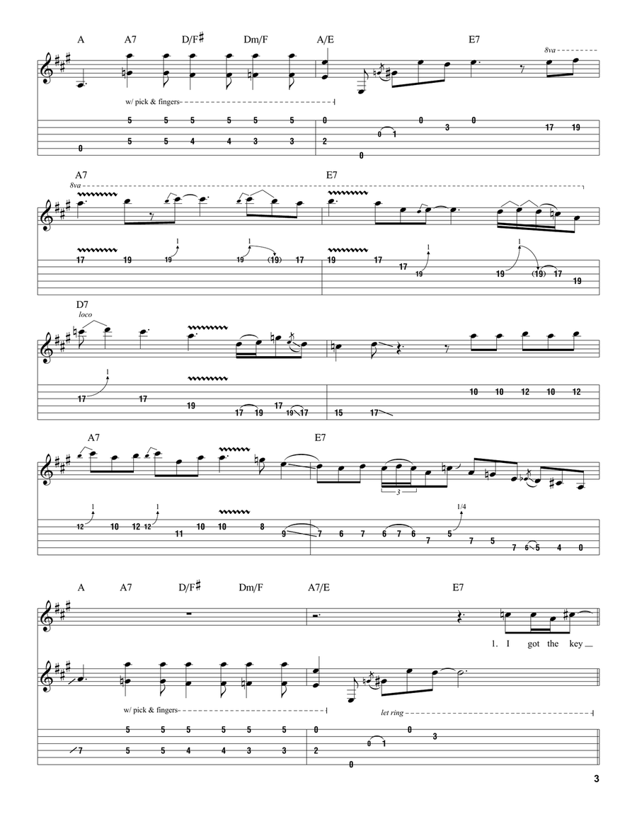 Key To The Highway Acoustic Guitar scores gallery preview page 3