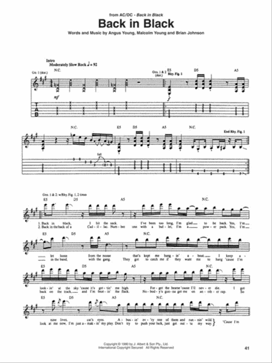 Guitar Standards Electric Guitar scores gallery preview page 4