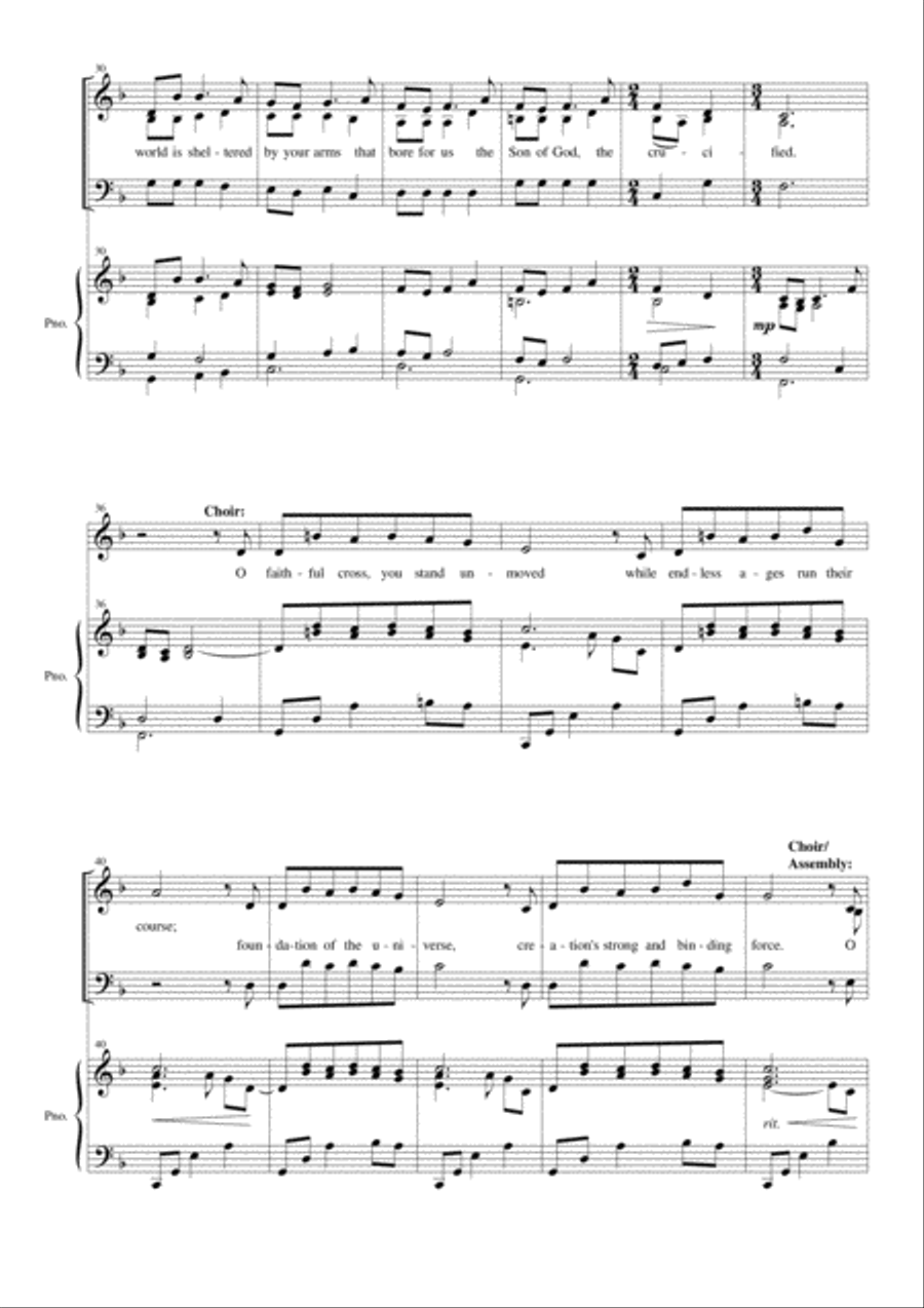 O Cross of Christ 3-Part scores gallery preview page 4