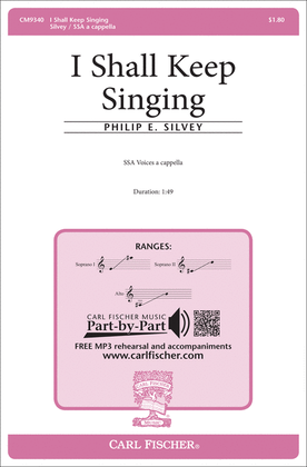 Book cover for I Shall Keep Singing