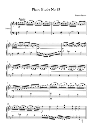 Book cover for Piano Etude No.15 in F Major