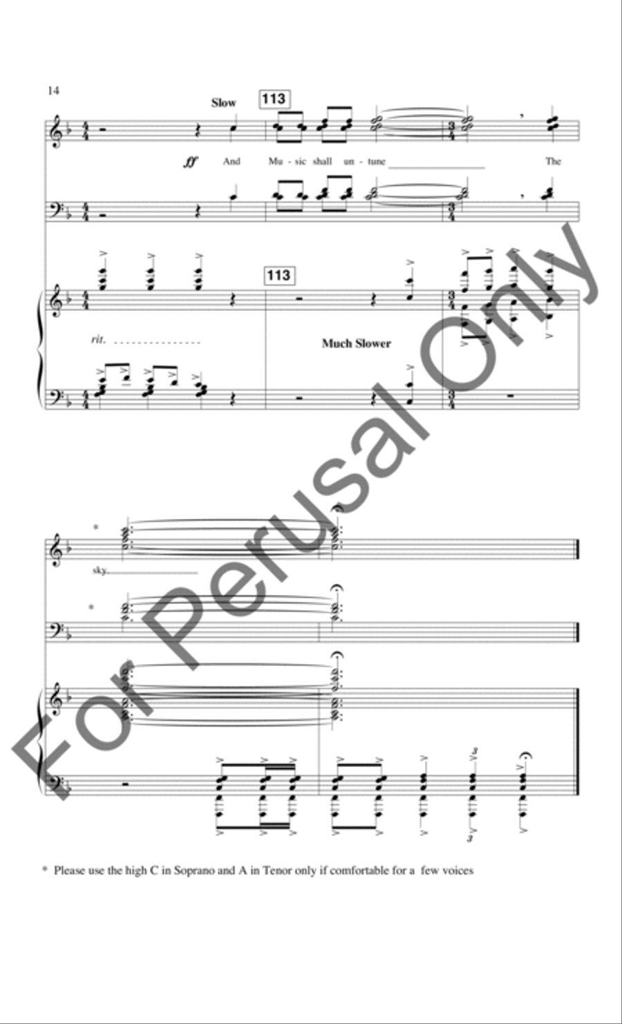 Ode To Music (Choral Score) 4-Part scores gallery preview page 15