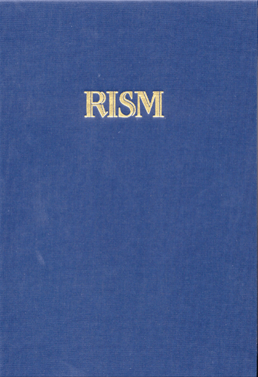 International Inventory of Musical Sources, Series A/1 Collection / Songbook scores gallery preview page 1