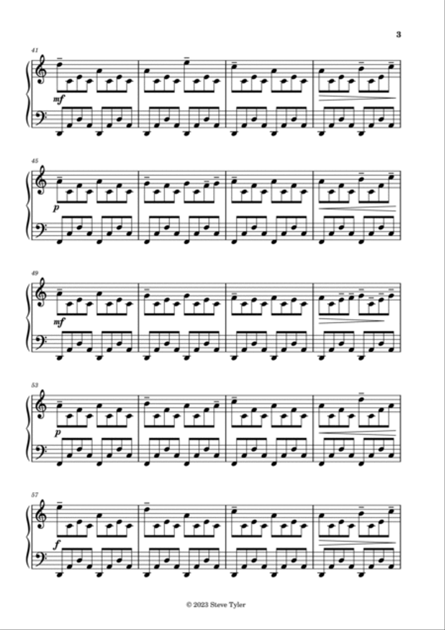 Wondering Piano Solo scores gallery preview page 3