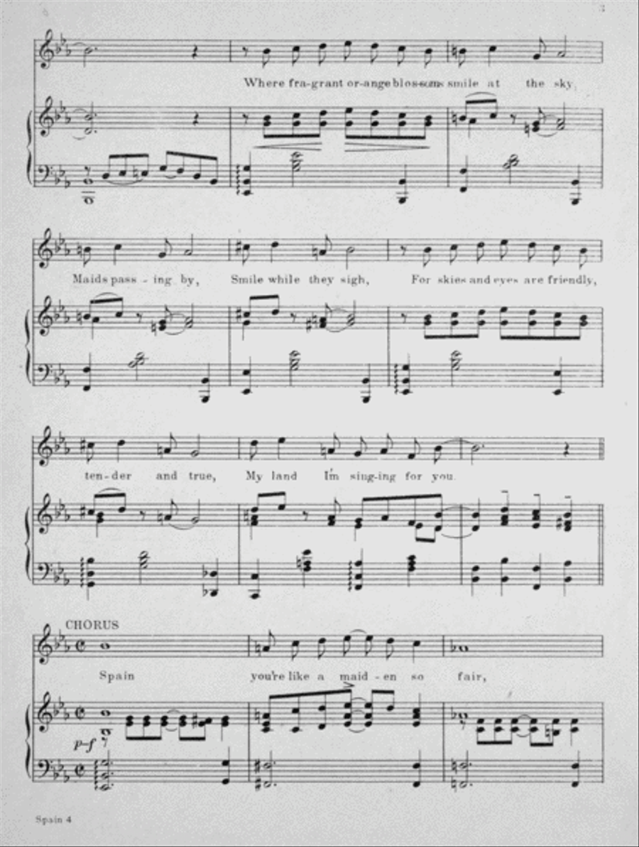 Spain. An Isham Jones Melody Voice scores gallery preview page 3