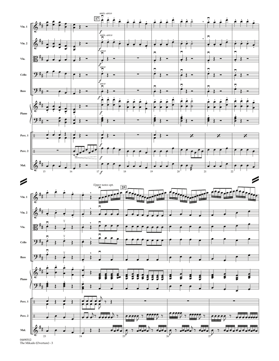 The Mikado (Overture) - Full Score Orchestra scores gallery preview page 3