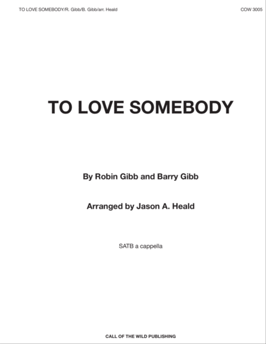 To Love Somebody