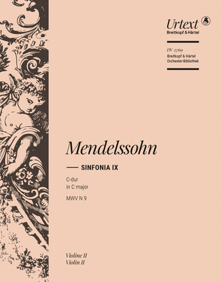 Book cover for Sinfonia IX in C minor / C major MWV N 9