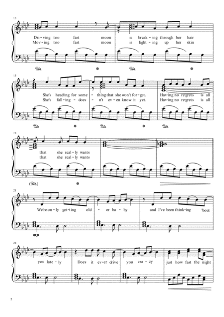 Night Changes Voice scores gallery preview page 3