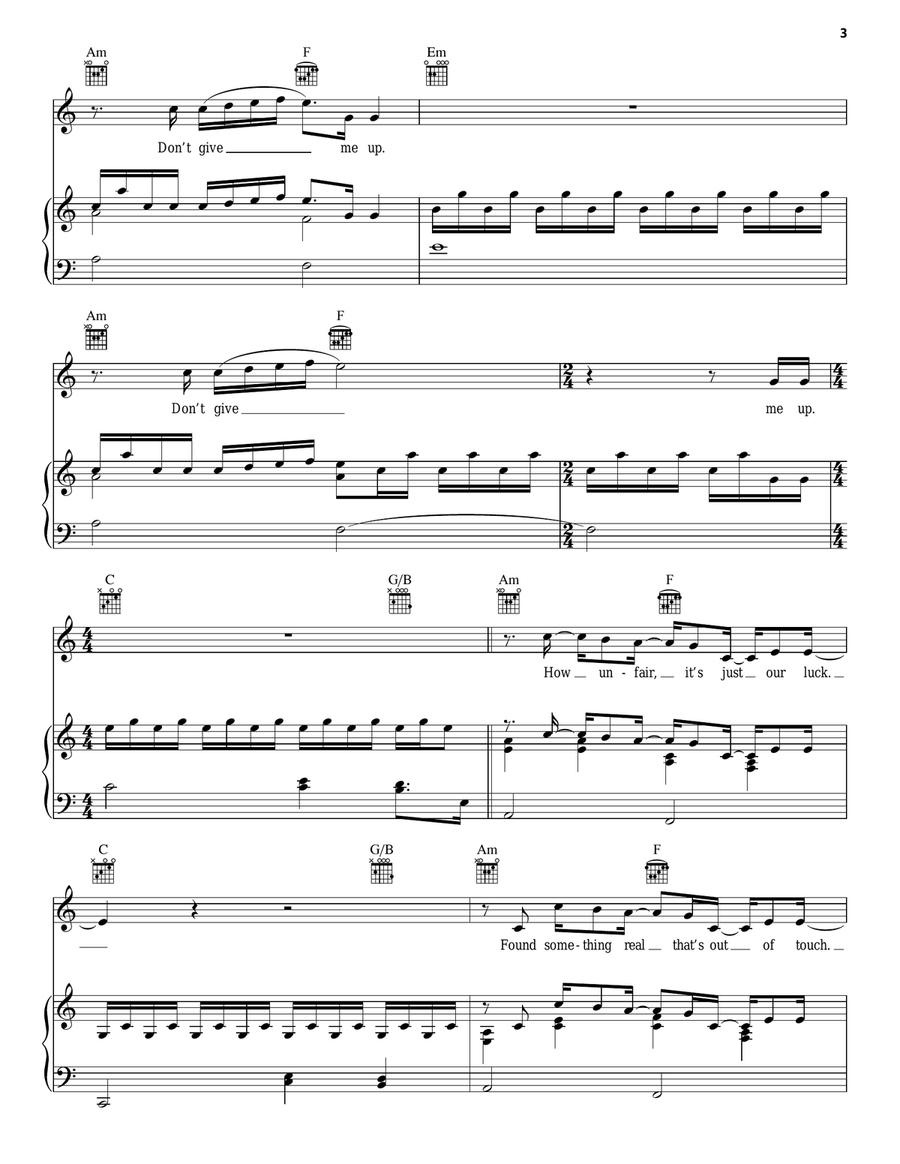 Not About Angels Piano, Vocal, Guitar scores gallery preview page 3