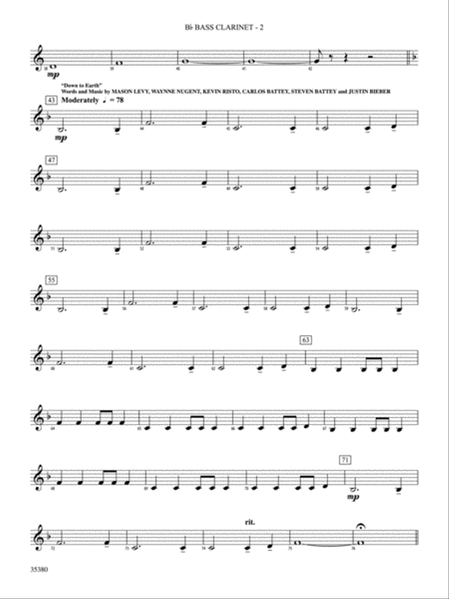 Baby!: B-flat Bass Clarinet Concert Band scores gallery preview page 2