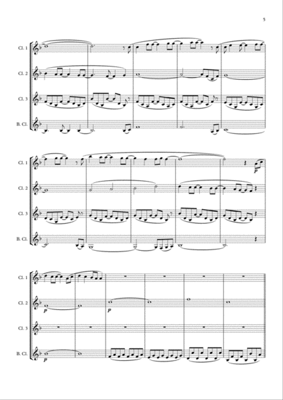 A Million Dreams Woodwind Quartet scores gallery preview page 5