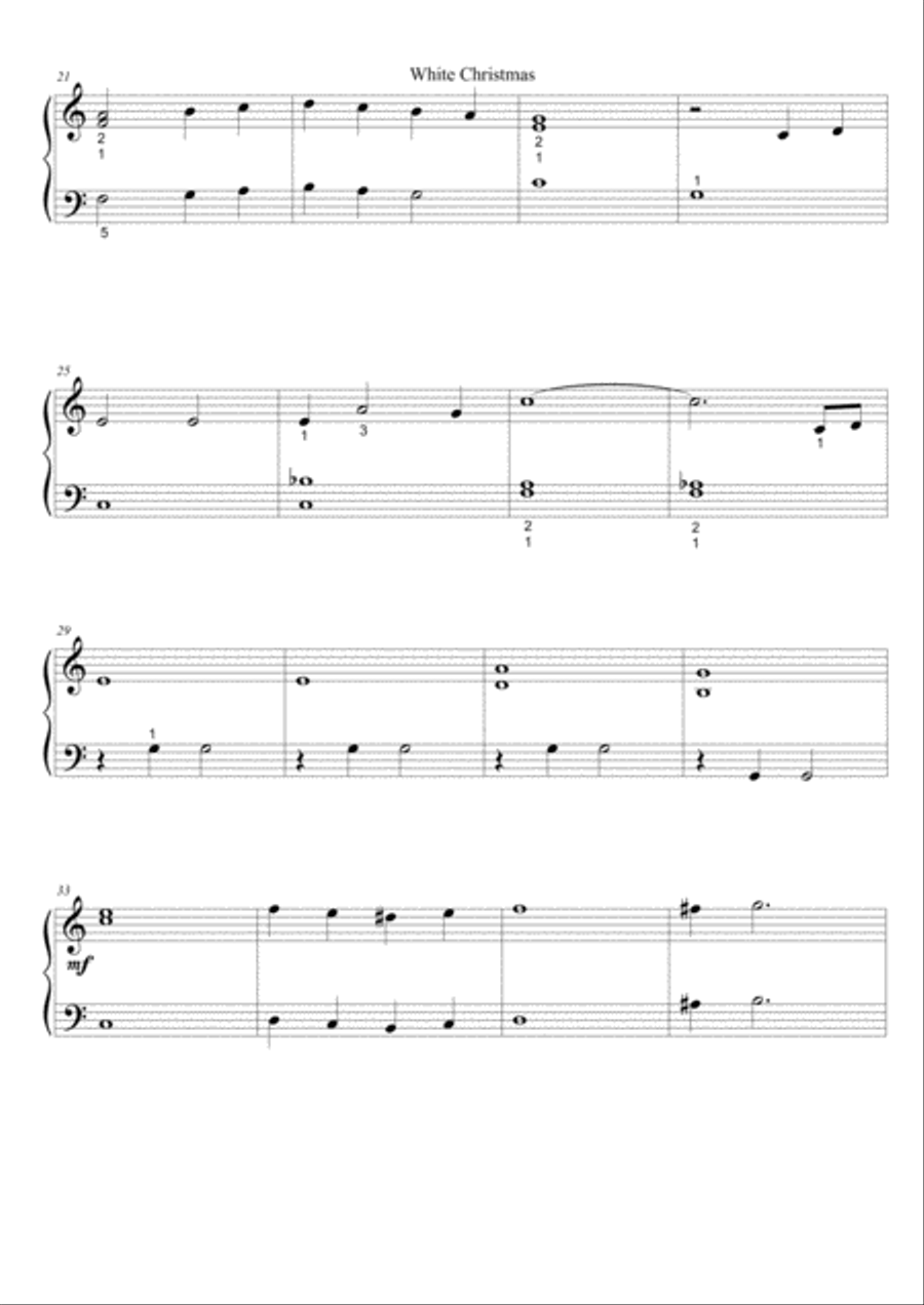 White Christmas White Christmas Piano Solo scores gallery preview page 3