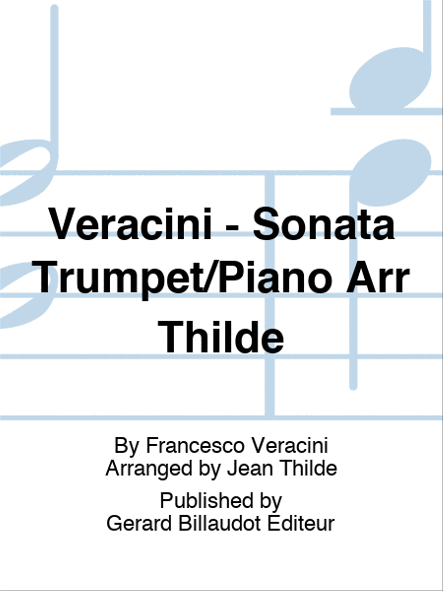 Veracini - Sonata Trumpet/Piano Arr Thilde Trumpet Solo scores gallery preview page 1