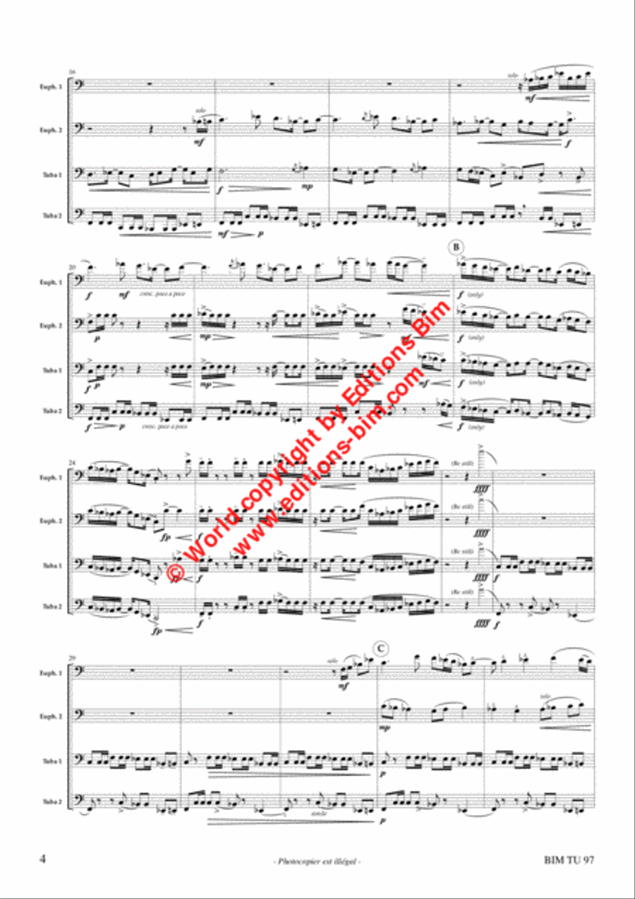Consequences Consequences Tuba Quartet scores gallery preview page 3