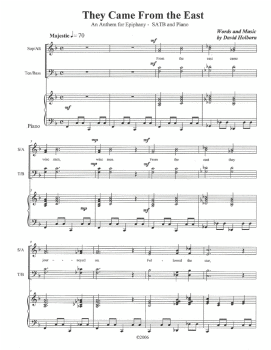 They Came From The East They Came From The East 4-Part scores gallery preview page 1