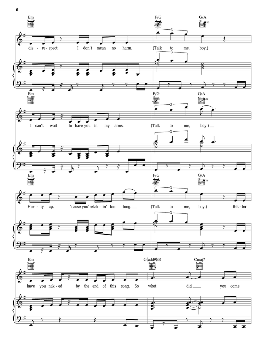 Rock Your Body Piano, Vocal, Guitar scores gallery preview page 6