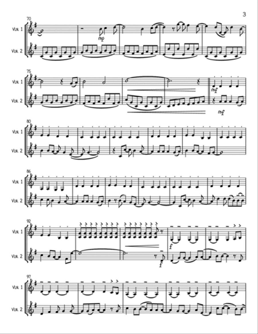 A Million Dreams String Duet scores gallery preview page 3