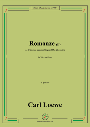 Book cover for Loewe-Romanze(II),in g minor,for Voice and Piano