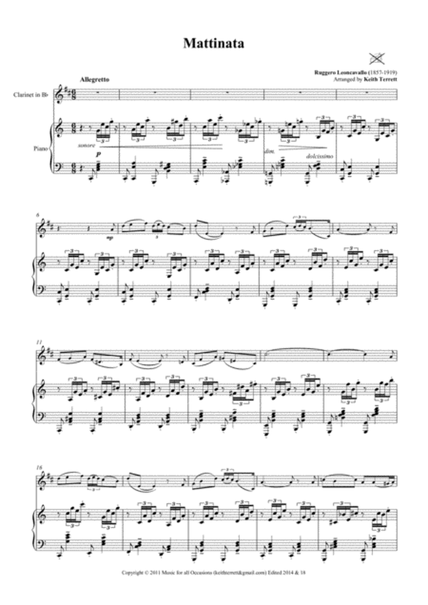 Mattinata for Bb Clarinet & Piano image number null