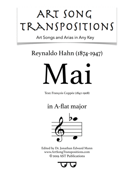 HAHN: Mai (transposed to A-flat major)